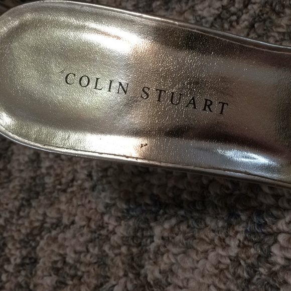 Colin Stuart gold wedge heel slides size 7M - Picture 7 of 8